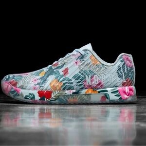 NOBULL Outwork Edge Tropical Sky Floral Trainers Sneakers - Light Blue Size 16